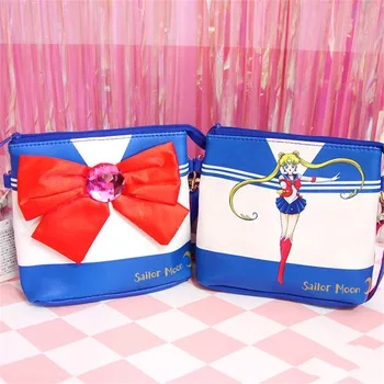 Japonijos Karšto Mielas Sailor Moon PU Krepšys Ekranas Mobiliojo Telefono Dizainerio Rankinės Ponios Mažas Maišelis Dovanų