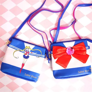 Japonijos Karšto Mielas Sailor Moon PU Krepšys Ekranas Mobiliojo Telefono Dizainerio Rankinės Ponios Mažas Maišelis Dovanų