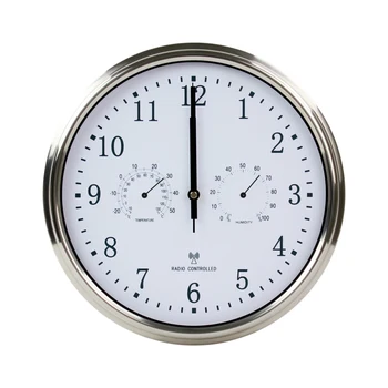 MAX NAMŲ 10inch Laikrodis Automatinis Laiko Koregavimas Nuskaitymas Radijo Kontroliuojamas Laikrodis Temperatūra Drėgmėmačiu Sieninis Laikrodis Ramioje Dizainas