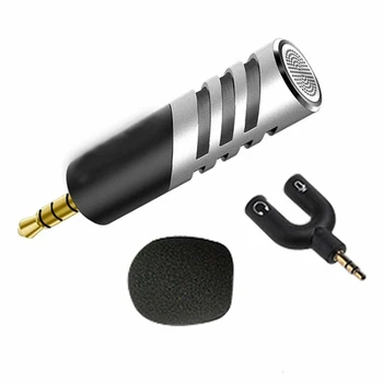 Profesionalus Mikrofonas Super mažo dydžio pasukti R1 Mini Kondensatoriaus Mikrofonas, Mobilusis Telefonas Microfone Rekordą kalbėti