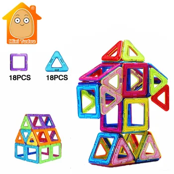 Žaislas 36PCS Magnetiniai Blokai Vaikams, Žaislai, Plastikiniai Švietimo Žaislai Lėktuvo Robotas Kit Modeliai Plytų Miniatura