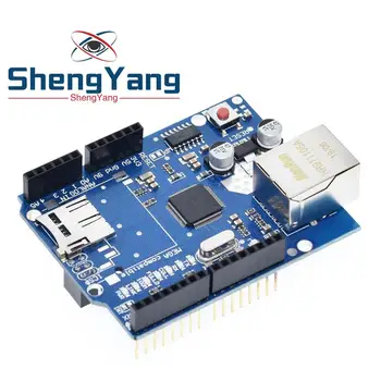 ShengYang 1pcs Shield Ethernet Shield W5100 R3 UNO Mega 2560 1280 328 UNR R3 W5100 Plėtros taryba