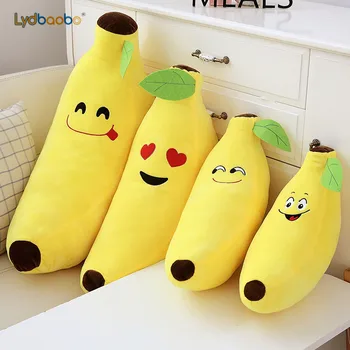 Juokingas Animacinių Filmų Kūrybos Bananų Įdaryti Minkšta Pagalvėlė Sofos Pagalvėlės Kūdikio Mielas Pliušinis Lėlės Vaikams Vaisių Žaislai Vaikams Gimtadienio Dovanos