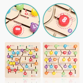 Montessori Žaislai Sliding Puzzle Labirintas Ankstyvo Mokymosi Raidžių&Numeriai Rašybos Vertus Paruošta Mediena Galvosūkiai Vaikams Žaislas