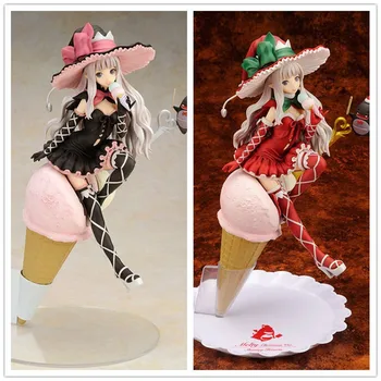 2 Spalvų Japonijos Anime Veiksmų Skaičius, Šviečia Širdys Shiawase Ne Visos Ledo Ragana Melty Granito Ledų PVC 20cm Kolekcijos Modelis Žaislas
