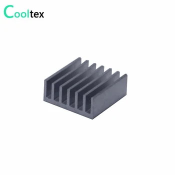 (100vnt/lot) 14x14x6mm Aliuminio heatsink karštojo Išspaudimo (ekstruzijos) šilumos kriaukle, radiatorių Elektroninių IC chip RAM radiatorius aušinimo