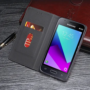 IDEWEI Samsung Galaxy J1 Mini Premjero Padengti Prabangus Odinis Flip Case For J1 Mini Premjero Apsauginis Telefono dėklas Retro Galinį Dangtelį