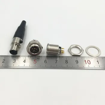 50Set Mini XLR 3 4 5 6 Pin Female Kištuko + Vyrų Mažas Lizdas XLR Garso ir Mikrofono Jungtis, MIC, skirtas laidams Lituoti Tiesiai