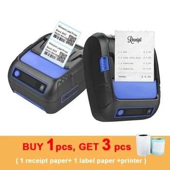 Nešiojamasis Spausdintuvas 58mm 2 in 1 Etiketė gavimo Mini spausdintuvą, 2 colių Nešiojamą Mažas mobile printer 