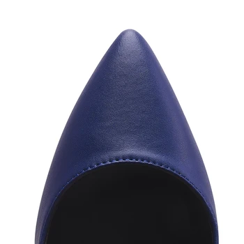 GENSHUO Dizainerio Batus Moteris Mėlynos spalvos Aukštakulnius 12CM Suknelė, Batai Ponios Stiletto Kulno Siurbliai Moterų Batų Chaussures Femme Dydis 5-12