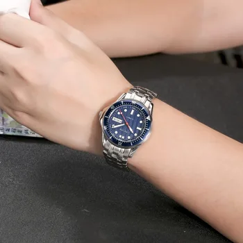 Vyrai Žiūrėti Mechaninė Automatinė Blue Laikrodis Šviesos Rankas Nerūdijančio Plieno Atveju Juosta Relogio Masculino Top 2020 Vyrų Laikrodis