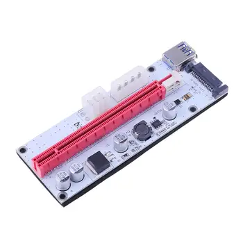 Miner Mašina PCI-E 1X iki 16X Grafika ilgintuvas Plėsti Riser Card Adapteris Nešiojamas Docking Station Maitinimo Adapteris
