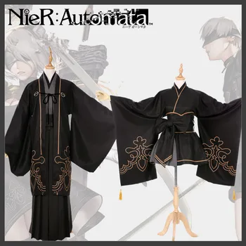 Žaidimas Anime NieR:Automatai cosplay YoRHa 2B 9S Helovinas Šalis Moteris Vyras Cosplay kostiumų Japonų kimono
