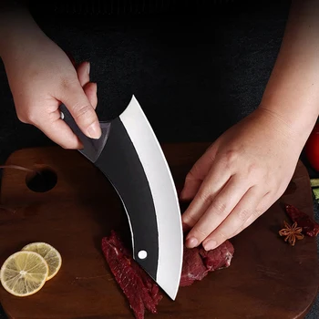 Rankų Darbo Chef Peilis, Plakiruoto Plieno Kaltiniai Iškaulinėjimas Pjaustymo Mėsininkas Virtuvės Peiliai Mėsos Cleaver Virtuvės Įrankiai