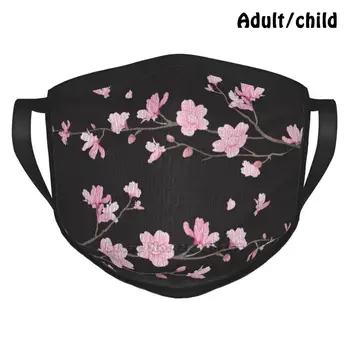 Cherry Blossom - Juoda Custom Design Veido Kaukė Suaugusiems, Vaikams, Stabdžių Dulkių Sakura Sakura Vyšnių Medžio Cherry Blossom Medis