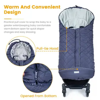 Kūdikio Vežimėlis miegmaišį Žiemos Šiltas Paketų Naujagimiui Vežimėliai Sleepsacks Vėjo Vokai Miego Maišas už vaiką