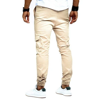 Naujų Krovinių Kelnės Vyrams Multi-pocket Atsitiktinis Sweatpants Mens Liesas Poilsiu Fitneso Kelnės Sportinės Kelnės Elastinga Koja Streetwear