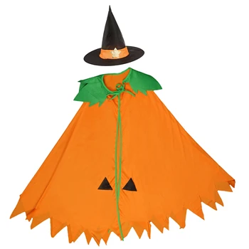 Helovinas Orange Žaliojo Apsiaustu, su Ragana Kūgio Skrybėlę Namuose Šalis Cosplay Kalėdų Išgalvotas Suknelė