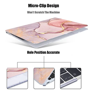 Marmuro Laptop Case Cover For Macbook Air Pro 11 12 13 15 16 2020 Laptop Sleeve For Mac book Pro 13 colių A2289 A2251 Atveju