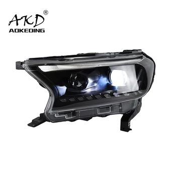 AKD Automobilių Stilius Galvos Lempa Ranger Žibintai 2016-2020 Everest LED Žibintų Stengiasi LED DRL Hid Bi Xenon Auto Priedai