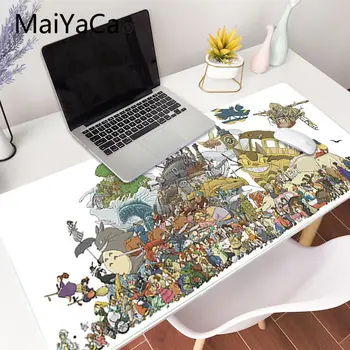 MaiYaCa Mano Kaimynas Totoro Anime Klaviatūros Žaidėjus Žaidimų Pelės kilimėliai XXL Mause Trinkelėmis Nešiojamojo kompiuterio Klaviatūra Stalas Kilimėlis pc gamer completo