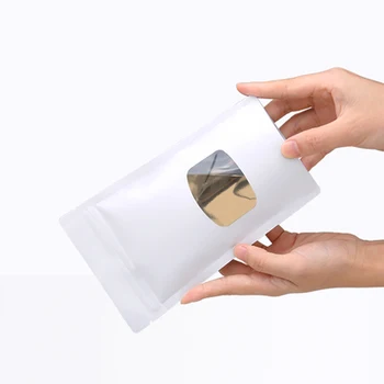 50pcs/Kraft paper bag savarankiškai sandarinimo maišelį sutirštės lango arbatos meliono sėklų jautienos džiovinti vaisiai nulio maisto uždaromos burna maža pakuotė
