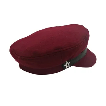 Karšto Rudens Mados Moterų Skrybėlę Britų Stiliaus Šilta Juoda Retro Newsboy Kepurės Karinės Aštuoniakampis Bžūp Moterų Kepurės Snapeliu