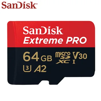 SanDisk Extreme Pro Micro SD Kortele 128 GB 256 GB 64 GB U3 A2 SDXC V30 32GB A1 SDHC Transflash TF Kortelė Su SD Adapteriu