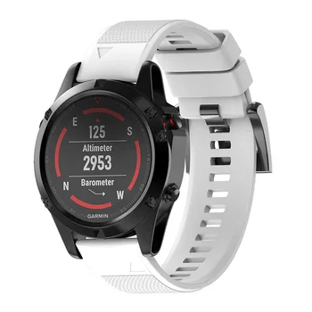 Sporto dirželis Garmin Fenix 5/5X/5S juosta GPS Laikrodžių apyrankės watchband Greitai Išleisti Lengvai Tilptų Silikono Pakeisti apyrankė