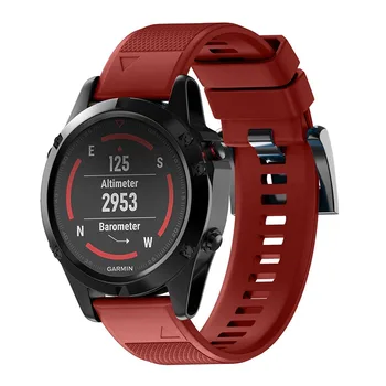 Sporto dirželis Garmin Fenix 5/5X/5S juosta GPS Laikrodžių apyrankės watchband Greitai Išleisti Lengvai Tilptų Silikono Pakeisti apyrankė
