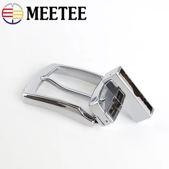Meetee 35mm Plotis Vyrų Metalinės Diržų Sagtys, Diržai Galva Sukasi Šepečiu Pin Sagtis Vyrams Jean Priedą 