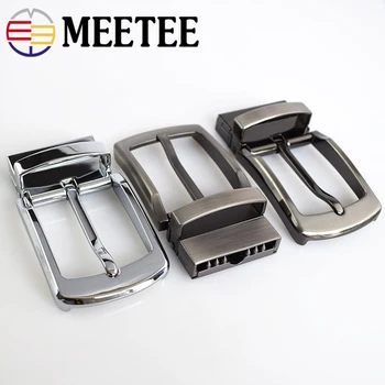 Meetee 35mm Plotis Vyrų Metalinės Diržų Sagtys, Diržai Galva Sukasi Šepečiu Pin Sagtis Vyrams Jean Priedą 