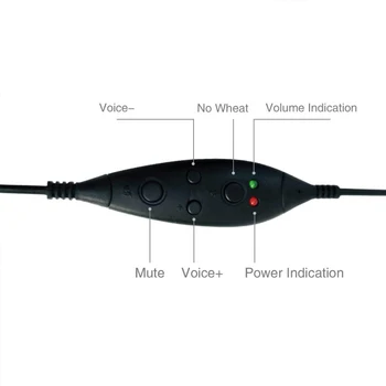 Universalus Laidinio Professional Studio Ausines, USB Laidinio Ausinės Reguliuojamas garso Valdymas Ausinių Su Mikrofonu Per Ausį