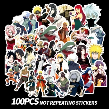 Naruto Sasuke Japonijos Anime Lipdukas Nešiojamas Bagažo Dviračių Optikos Riedlentė Grafiti Mielas Žaislai, Lipdukai, Lipdukų 100VNT