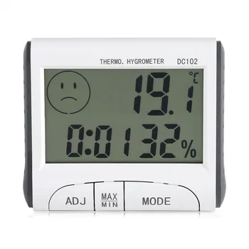 Skaitmeninis LCD Termometras su Drėgmėmačiu Patalpų Kambario Drėgmės Matuoklis Temperatūros, Magnetinis Stovas Min/Max Darželio Home Office