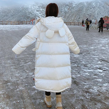 Triušis Gobtuvu Šviesus Plisuotos Parkas Moterų Pluz Dydis Storio Priežastinis Duona Kailis Korėjos Saldus Ilgai Šilta Striukė 2020 M. Žiemos Mada