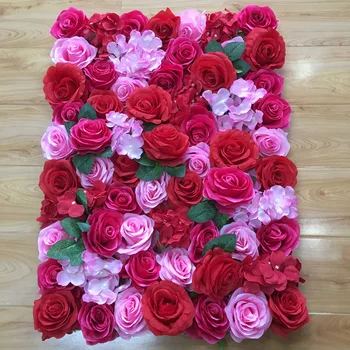 Didelio tankio vestuvių gėlių sienos 40x60cm spalvingas šilko rožė dirbtinės gėlės romantiškas vestuvių fone apdaila