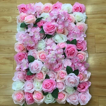Didelio tankio vestuvių gėlių sienos 40x60cm spalvingas šilko rožė dirbtinės gėlės romantiškas vestuvių fone apdaila