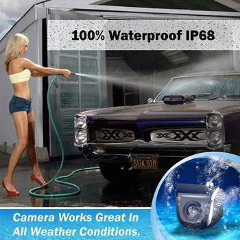 Universalus HD CCD Automobilio galinio vaizdo Kamera Atgal Iki 170 Laipsnių Atsarginės automobilių Stovėjimo aikštelė Atbuline Kamera, Skirta Stebėti GPS Galinio vaizdo Kamera