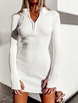 Seksualus, Moterų Žiemos Suknelės Skraiste Kobieta De Mulher Femme Hiver 2021 Atsitiktinis Sukienka Vestidos Mujer Bodycon Mini Moulante Suknelė