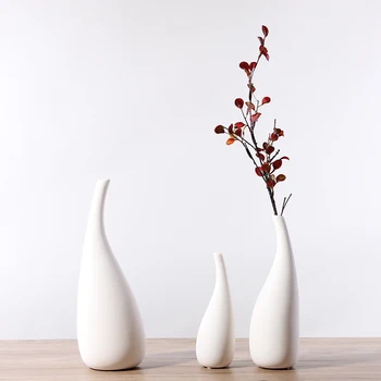 Šiaurės apdailos namų baltųjų gėlių vaza ins mažų šviežių paprasta šiuolaikinio gyvenimo kambario apdaila gėlių kompozicijų keramikos
