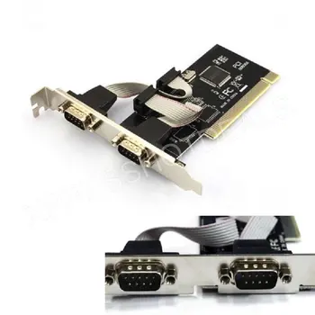 Dual Dvi 2 RS232 RS-232 9 Pin Uostų Serijos PCI Expansion Card
