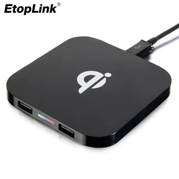 EtopLink Qi Įkroviklis Q8 Belaidžio Kroviklio įkrovimo Motina Dual USB Kroviklis skirtas 