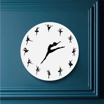 Baleto sieninis laikrodis gyvenimo kambario, miegamasis, studijų sieninis laikrodis 30cm sienelės lentelė akrilo namų puošybai laikrodis