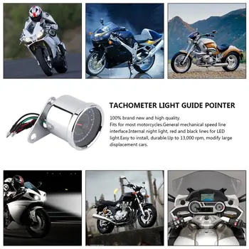 Karšto Universalus Motociklas Motociklas Backlight LED 12V Tachometras, Spidometras Tacho Gabaritas Aukštos kokybės Naujas Nuleisti Pristatymas