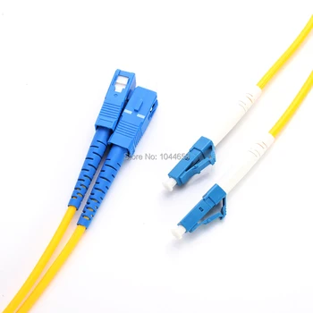 3 Metrų 9/125 SM LC Duplex/PC SC/PC LC-SC Fiber Optic Patch Cord Jumper Kabelis Fiber Optic Patch Cord už Wide Area Networks