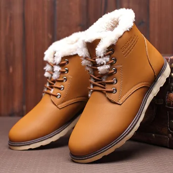 Žiemos sprogimų vyrai aukštos viršų batai plius aksomo šiltas įrankiai, batai, laisvalaikio bateliai classic laukinių modelius