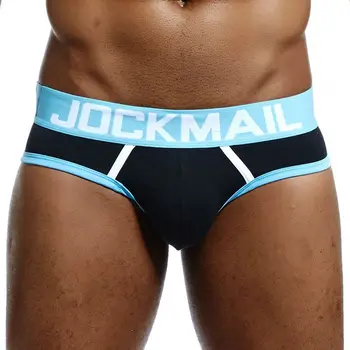 JOCKMAIL Prekės Vyrų apatinis trikotažas apatinės kelnės Sexy cuecas calzoncillos hombre slydimo Gėjų Sleepwear Kvėpuojantis Medvilnės Vyriškos Kelnaitės šortai