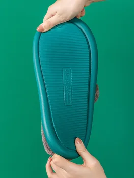 Fujin namų namų batai šilti kailiniai patalpų šlepetės bateliai winer vandeniui vonios kambarys stabdžių sistema patogi moterims platforma šlepetės
