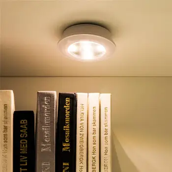 3 Vnt. LED Touch Lempos, Lubų, Sienų Kabineto Light Stick Paglostyti Lempos Mini LED Nakties Šviesos Jutiklis Naktiniai Pagalbos Lampara Miegamasis